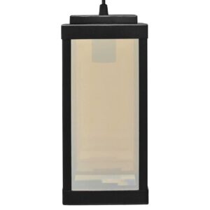 Pendente Vintage Quad C/ Dif Vidro Espelhado - Preto