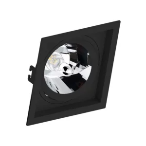 Spot Embutido Abs Quadr Recuado Preto 1 Ar111