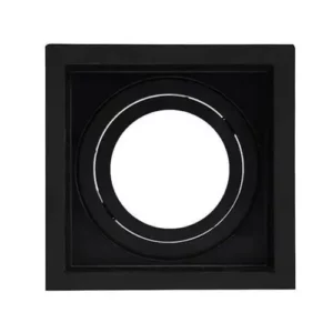 Spot Embutido Abs Quadr Recuado Preto 1 Ar70