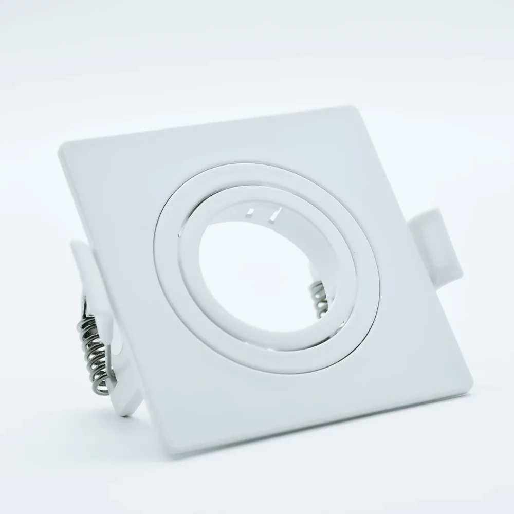 Spot Embutido Abs Quadr Face Plana Branco 1 Mini Dicroica - Imagem 4