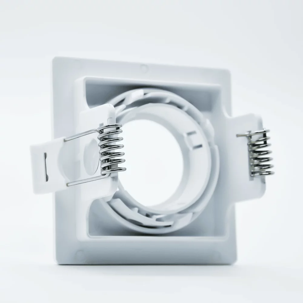 Spot Embutido Abs Quadr Face Plana Branco 1 Mini Dicroica - Imagem 2