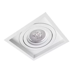 Spot Embutido Alum Quadr Recuado Branco 1 Ar111