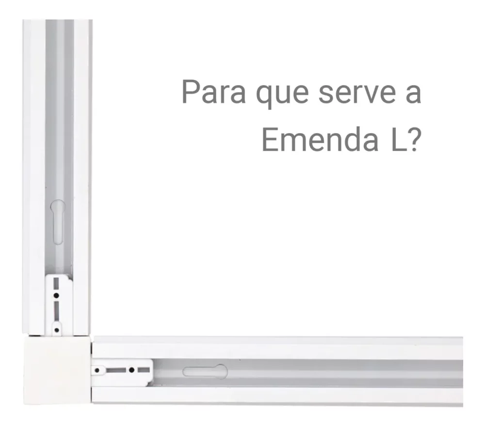 Conector Emenda Para Trilho 90 Preto Formato L - Imagem 4