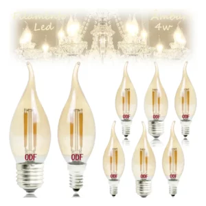 Lampada Filamento Vela Chama  E14 6000k