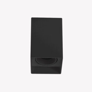 Spot Sobrepor Quadrado Preto 1 Lamp Dicroica