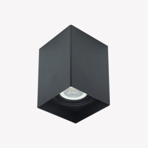 Spot Sobrepor Quadrado Preto 1 Lamp Par20