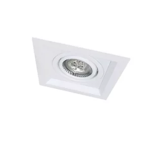 Spot Embutido Alum Quadr Recuado Branco 1 Mini Dicroica