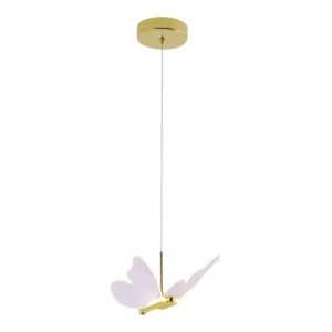 Pendente Mini Borboleta Dourada 8w