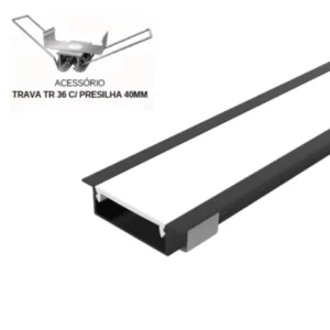 Perfil De Emb Preto 4,7 X 1,1cm - 2m