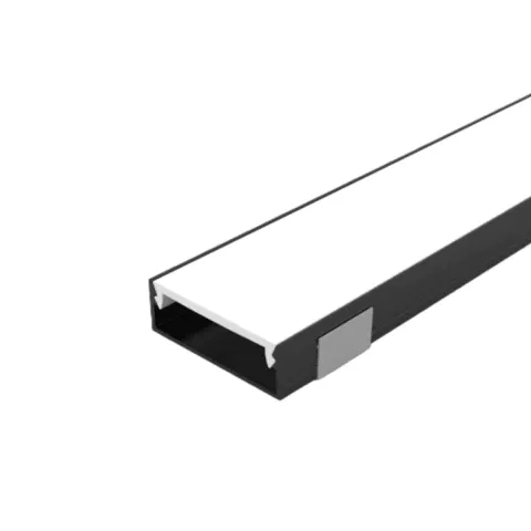 Perfil De Sobrepor Preto 3,5 X 1,2cm - 2m