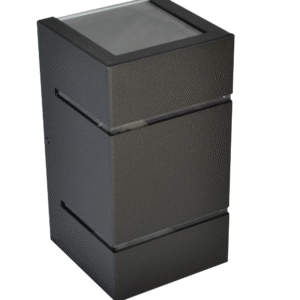 Arandela Alumínio 02 frisos - Preto