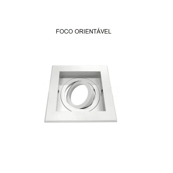 Spot Embutido Alum Quadr Recuado Branco 1 Ar70 - Imagem 2