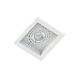 Spot Embutido Abs Quadr Recuado Branco 1 Mini Dicroica