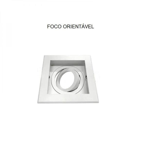 Spot Embutido Abs Quadr Recuado Branco 1 Mini Dicroica - Imagem 2
