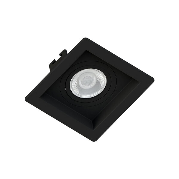 Spot Embutido Abs Quadr Recuado Preto 1 Mini Dicroica - Imagem 2