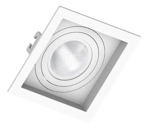 Spot Embutido Abs Quadr Recuado Branco 1 Par20 - Imagem 2