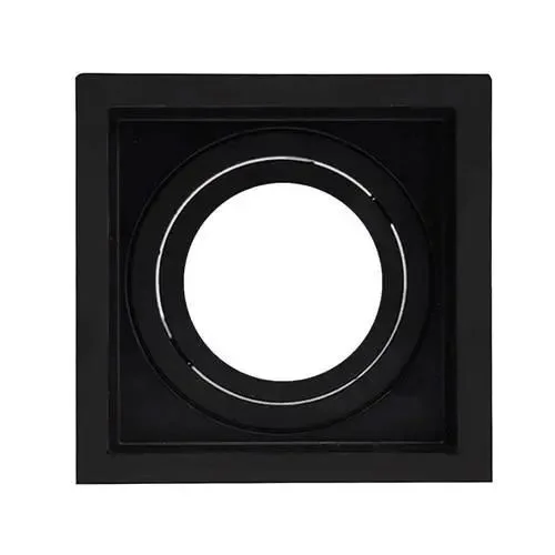 Spot Embutido Abs Quadr Recuado Preto 1 Ar70