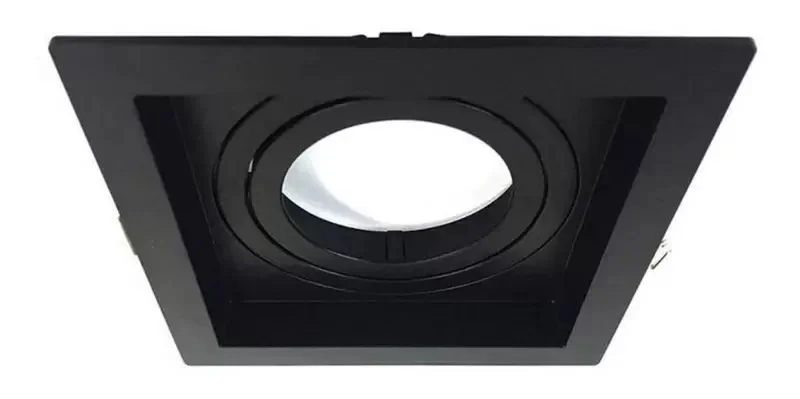 Spot Embutido Abs Quadr Recuado Preto 1 Ar70 - Imagem 3