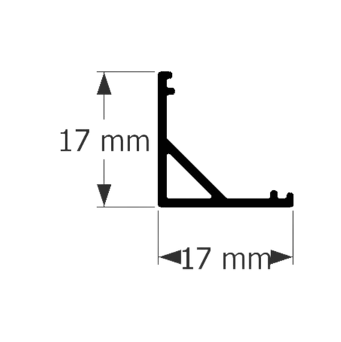 Perfil De Canto Branco 1,7 X 1,7cm – 2m - Imagem 2