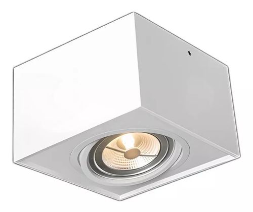 Spot Sobrepor Quadrado Branco 1 Lamp Ar111