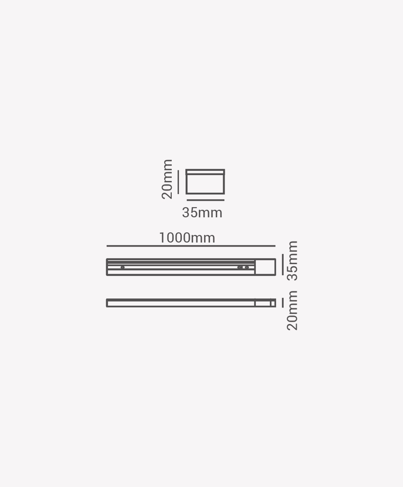 Trilho Eletrificado 1m Branco - Imagem 2