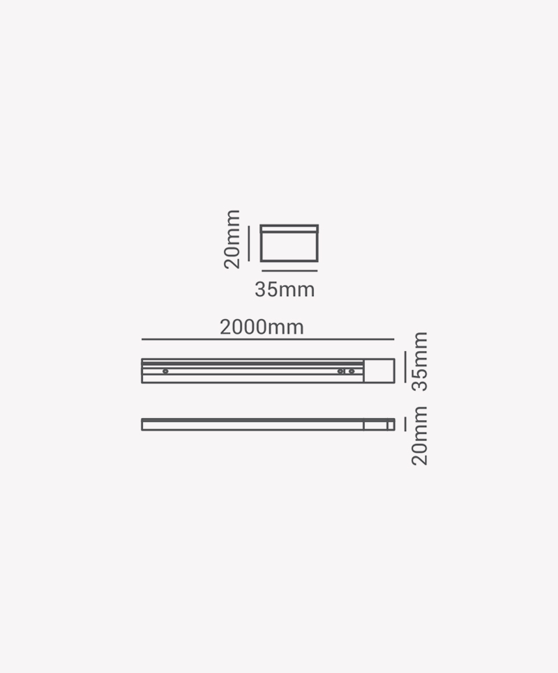 Trilho Eletrificado 2m Branco - Imagem 2