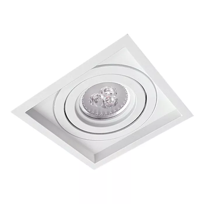 Spot Embutido Alum Quadr Recuado Branco 1 Ar111 - Imagem 2