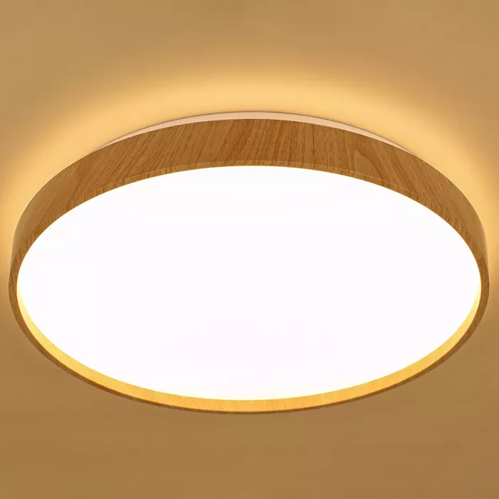 Plafon Redondo New Space Madeira 30w - Imagem 2