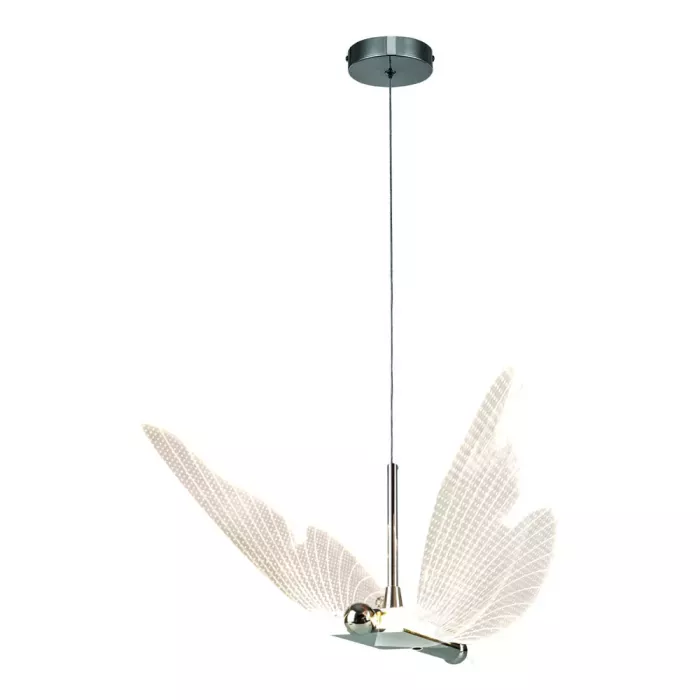 Pendente Mini Borboleta Cromada 8w - Imagem 2