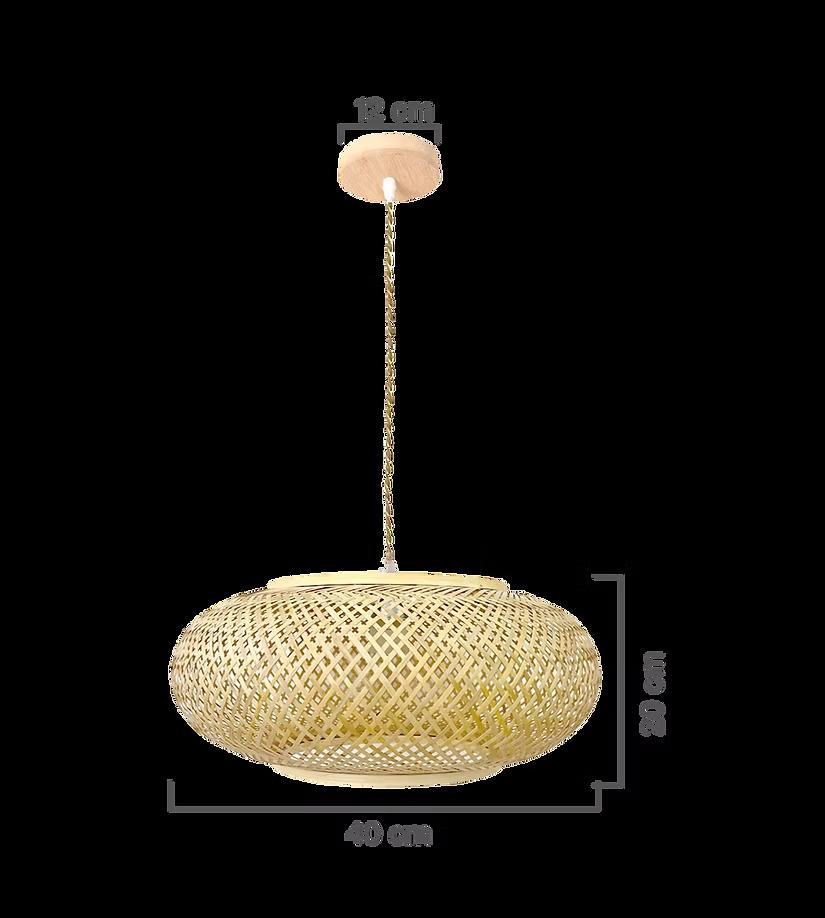 Pendente Batu Fibra De Bambu - Imagem 2
