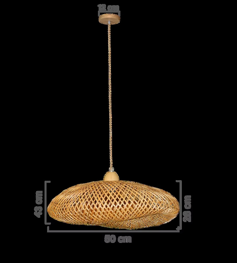 Pendente Borneu Fibra De Bambu
