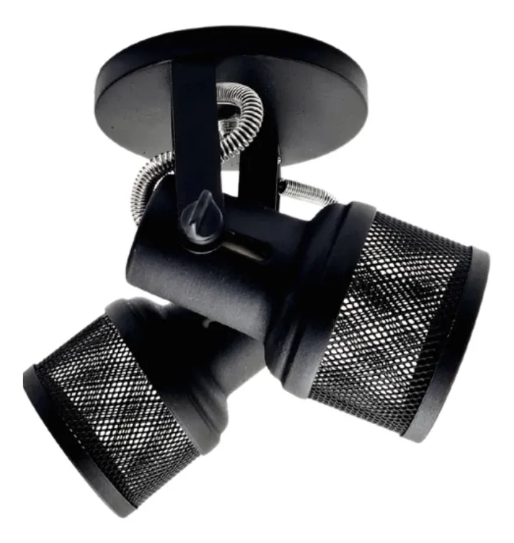 Spot Tela Preto 2 Lamp