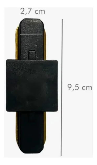 Conector Emenda Para Trilho 180 Preto Formato I - Imagem 2