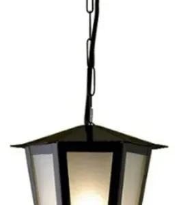 Pendente Colonial Sextavado Pequeno – Preto