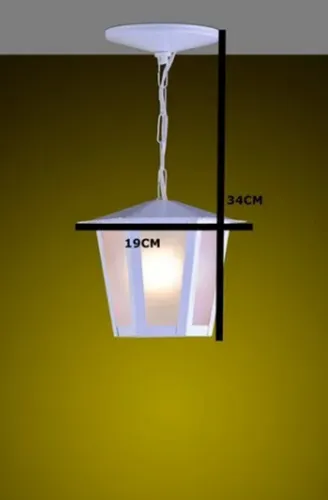 Pendente Colonial Sextavado Pequeno – Branco - Imagem 4