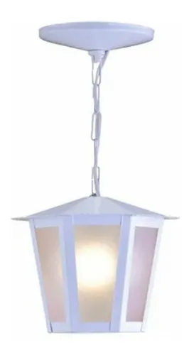 Pendente Colonial Sextavado Pequeno – Branco