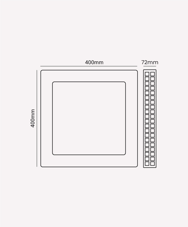 Plafon Quadrado Gemini 24w 3000k - Imagem 2