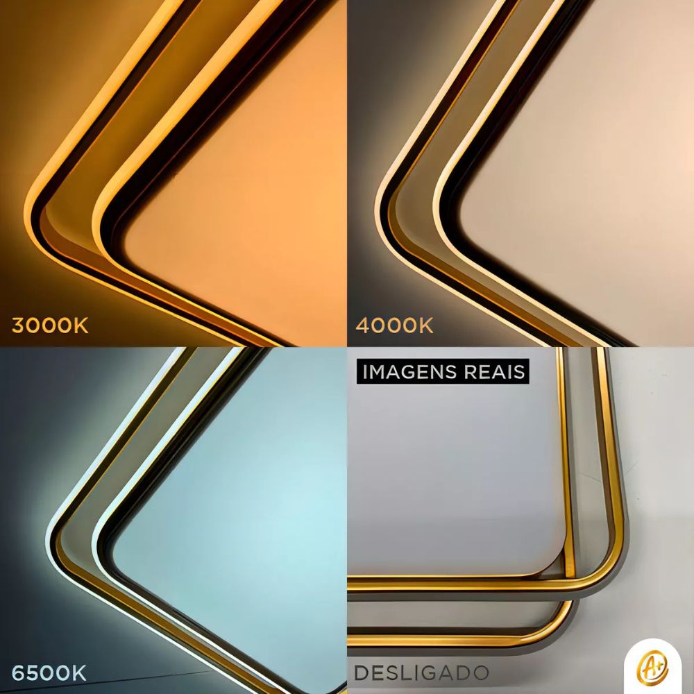 Plafon Decorativo Hoop Multitemperatura 3000k 4000k 6000k - Imagem 3