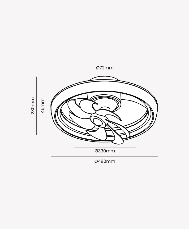 Ventilador Orbital Air Ring Branco Multicor - Imagem 2
