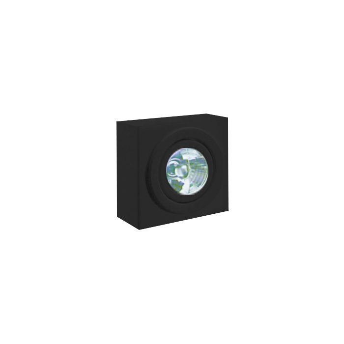 Spot Sobrepor Quadrado Preto 1 Lamp Ar111 - Imagem 2