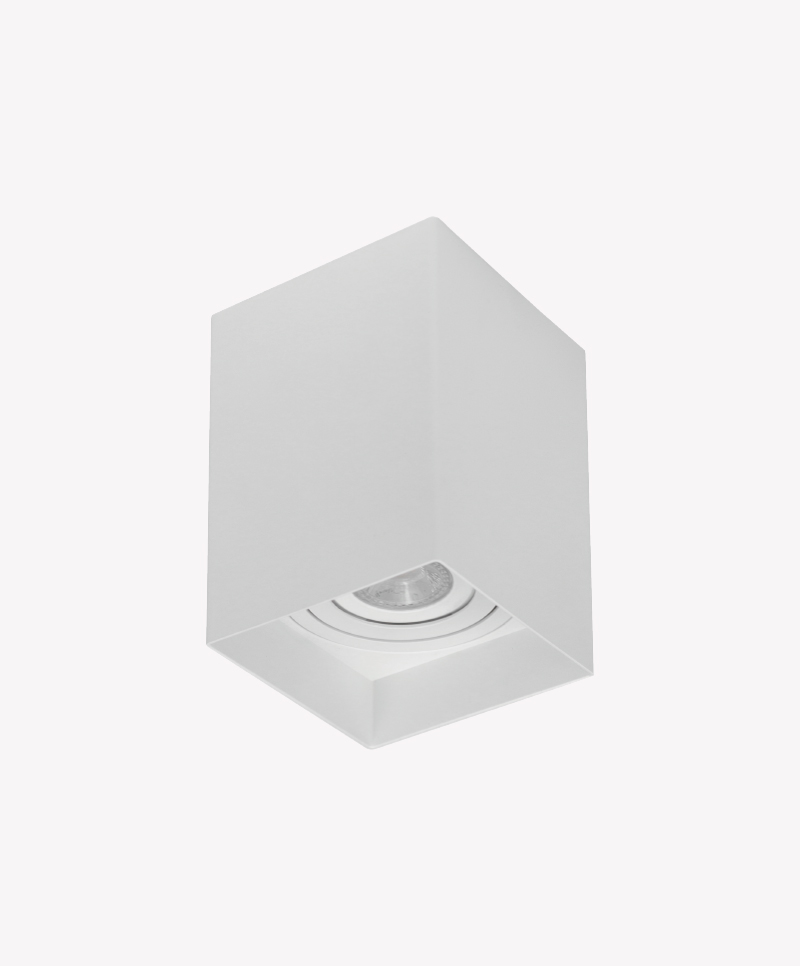 Spot Sobrepor Quadrado Branco 1 Lamp Par20 - Imagem 2