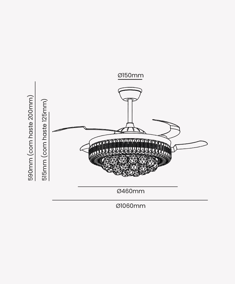 Ventilador Air Cristal Multicor - Imagem 2
