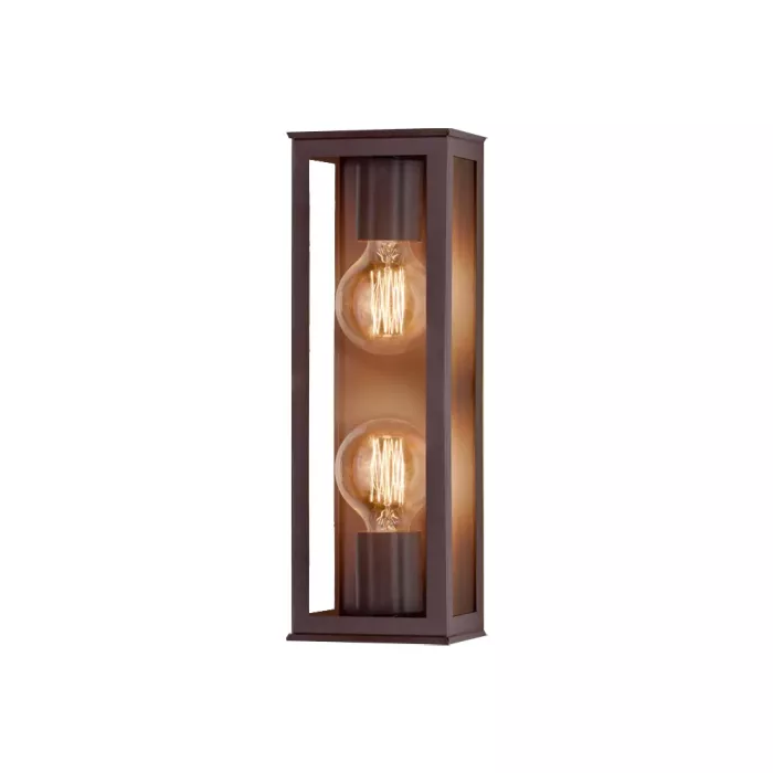Arandela Bolt Quadrado com Vidro Transp 2E27 – Preto - Imagem 2