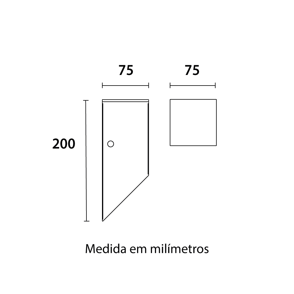 Arandela Chanfrada 1 Facho – Preto - Imagem 2