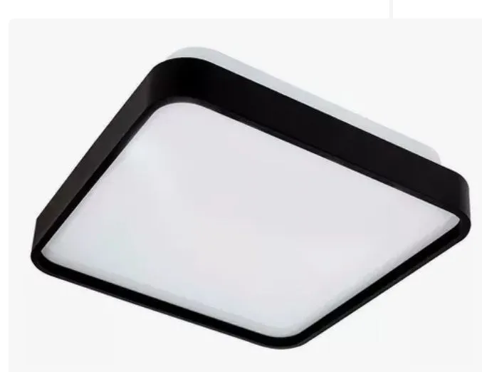 Plafon Quadrado Toronto Preto 36w Multicor