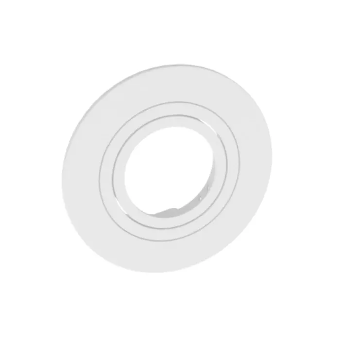 Spot Embutido Abs Redondo Face Plana Branco Mini Dicr - Imagem 2