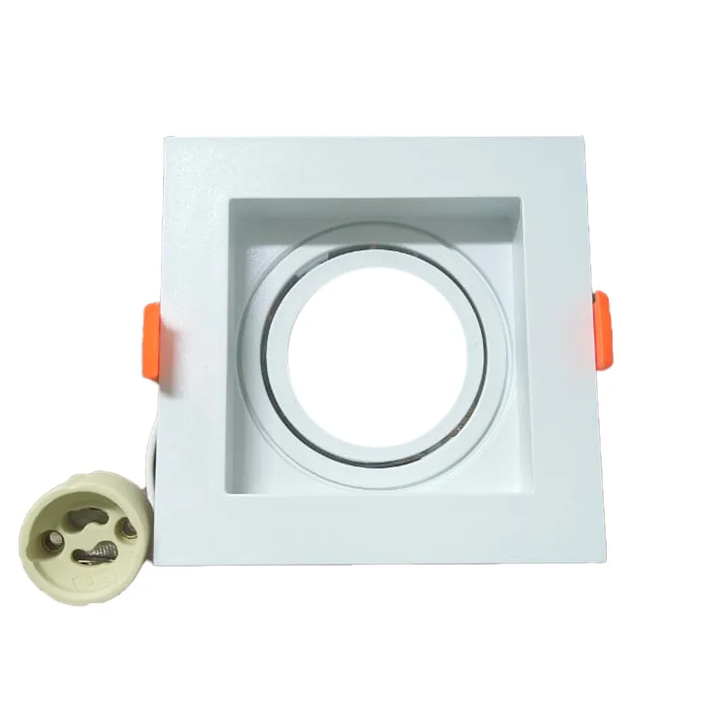 Spot Embutido Abs Quadr Recuado Branco 1 Dicroica - Imagem 2